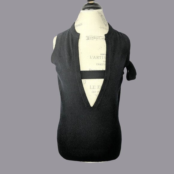 Avant Toi Tops - Avant Toi Top Small Black Knit Cashmere Avant Garde